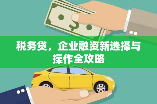 襄汾税务贷，企业融资新选择与操作全攻略