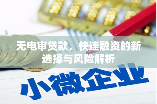 襄汾无电审贷款，快速融资的新选择与风险解析