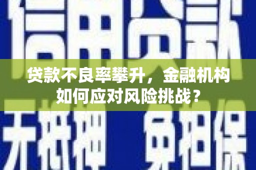 襄汾贷款不良率攀升，金融机构如何应对风险挑战？