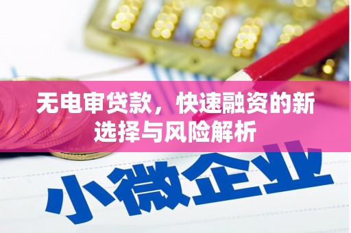 襄汾无电审贷款，快速融资的新选择与风险解析
