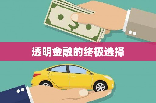 襄汾透明金融的终极选择